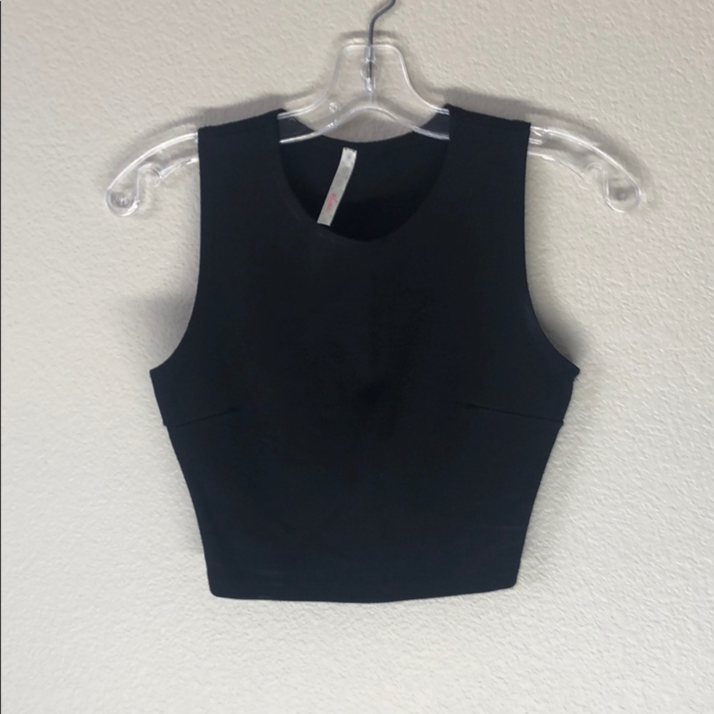 Black Cage Back crop Top